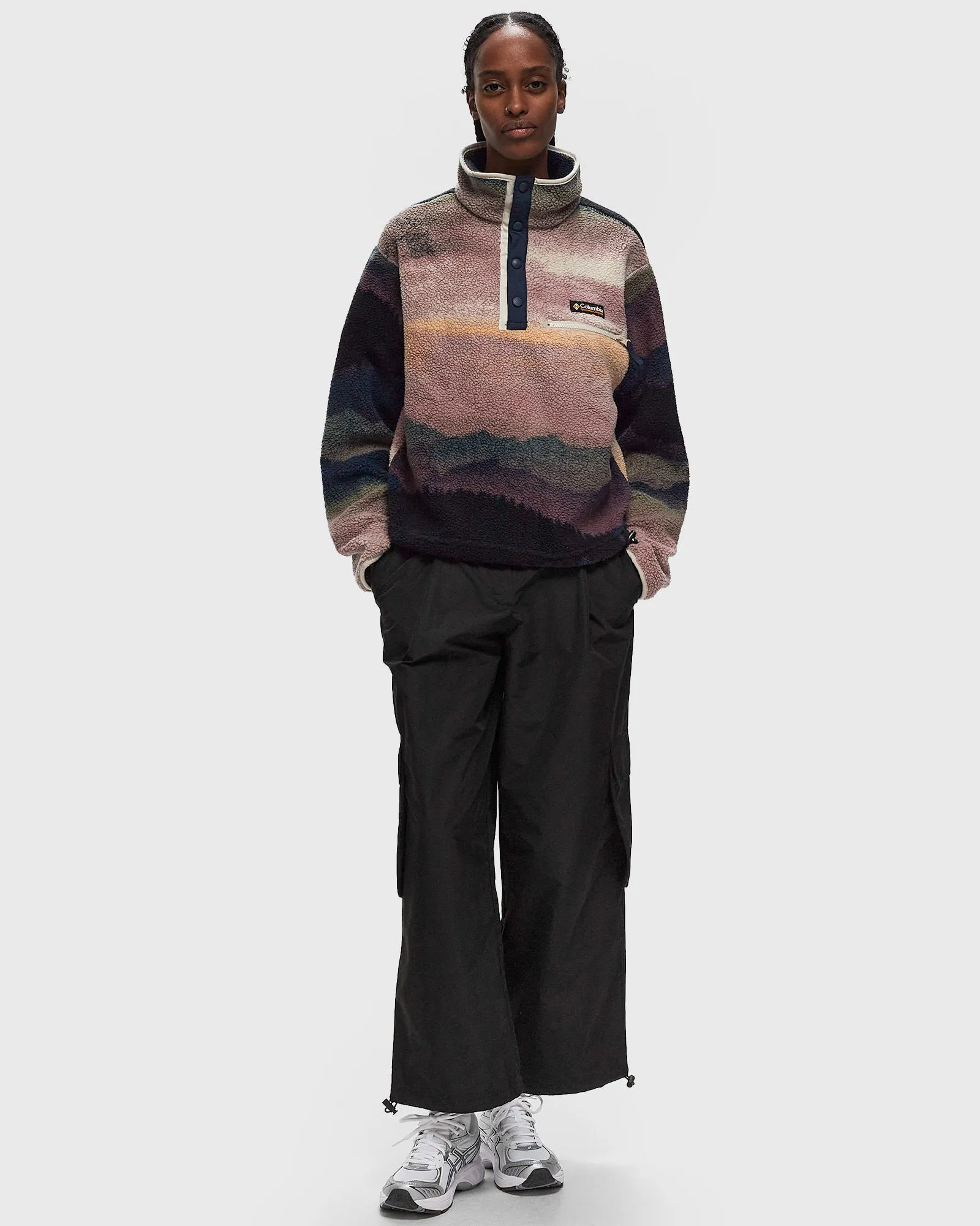 Columbia Printed Crop Half-Zip Sweatshirt